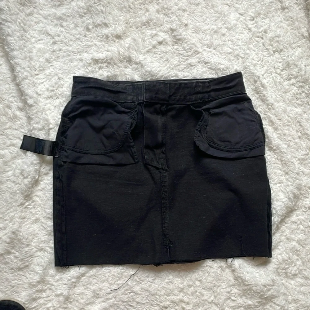 Allsaints Black Denim mini Skirt